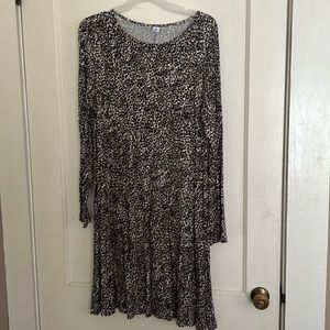 Leopard print swing dress